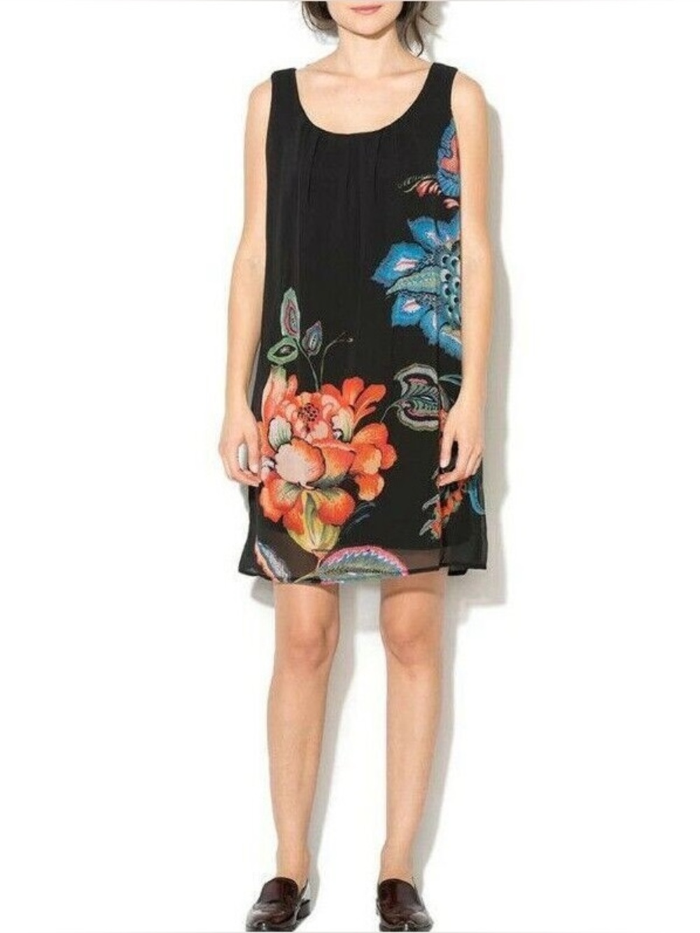 Desigual floral black shift dress
